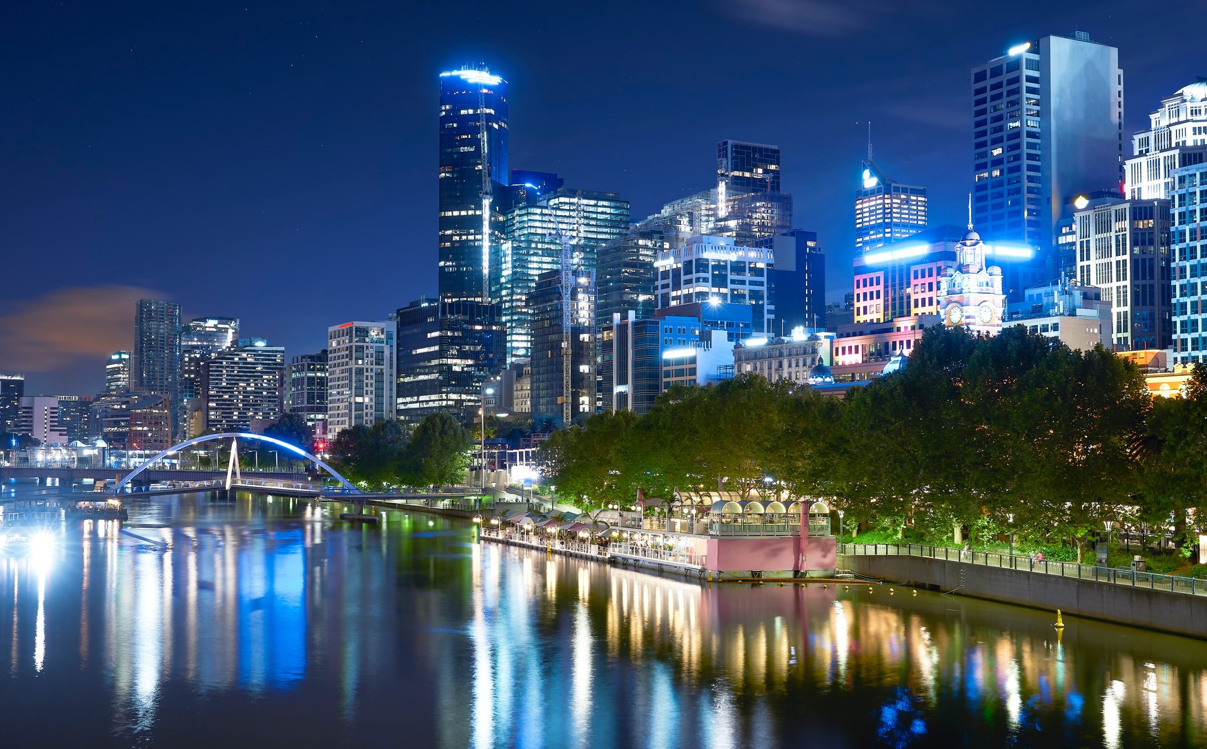 Melbourne City at Night .